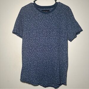 Abercrombie & Fitch Blue Floral Soft AF Short Sleeve Crew Neck Tee Shirt Mens M